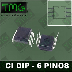 4N25 - CI 4N25 Optoacoplador, Optocoupl DC-IN 1-CH Trans White&Black  Base DC-OUT - DIP ou SMD 6Pin - 4N25 Optocoupl DC-IN 1-CH /Cor WHITE